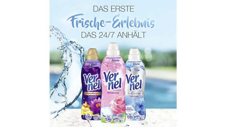 Vernel Weichspüler Wildrose 39 WL 858 ml