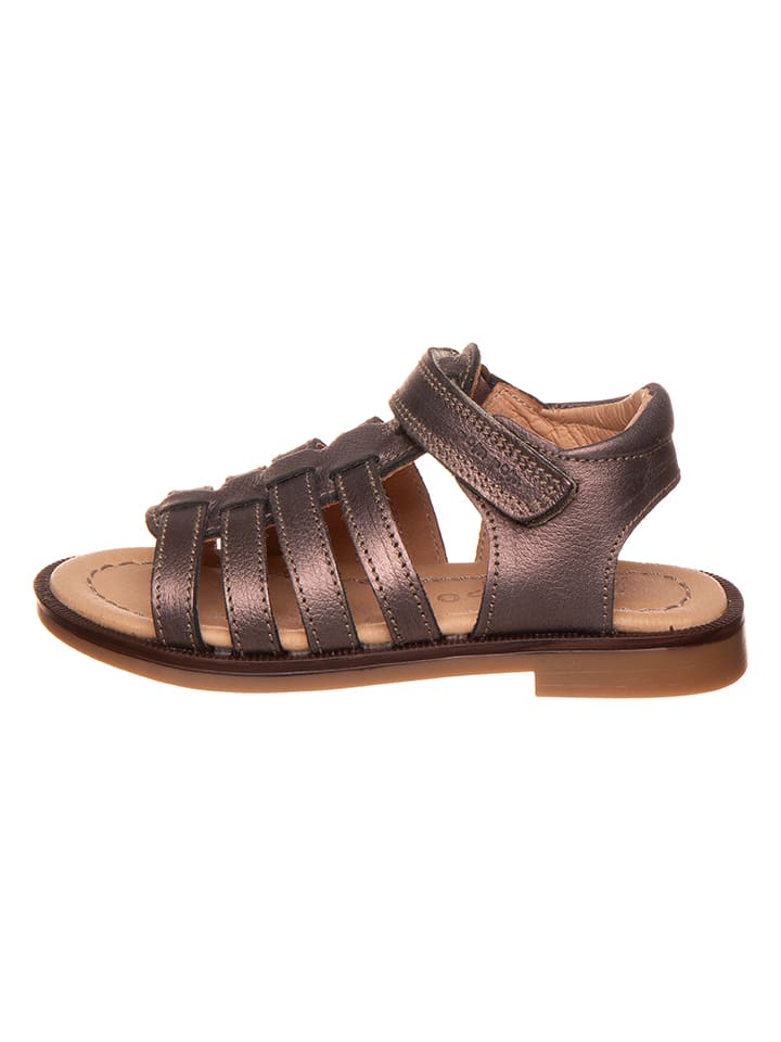 POM POM Leder-Sandalen in Braun günstig kaufen