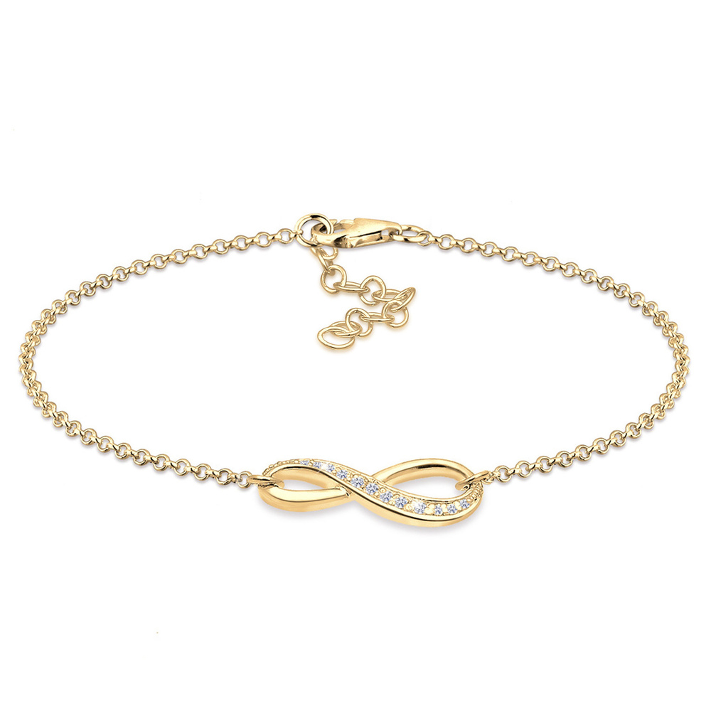 Elli Elli Bracelet Femmes Symbole d'infini avec Cristaux de Zirconium en Argent Sterli Bracelet