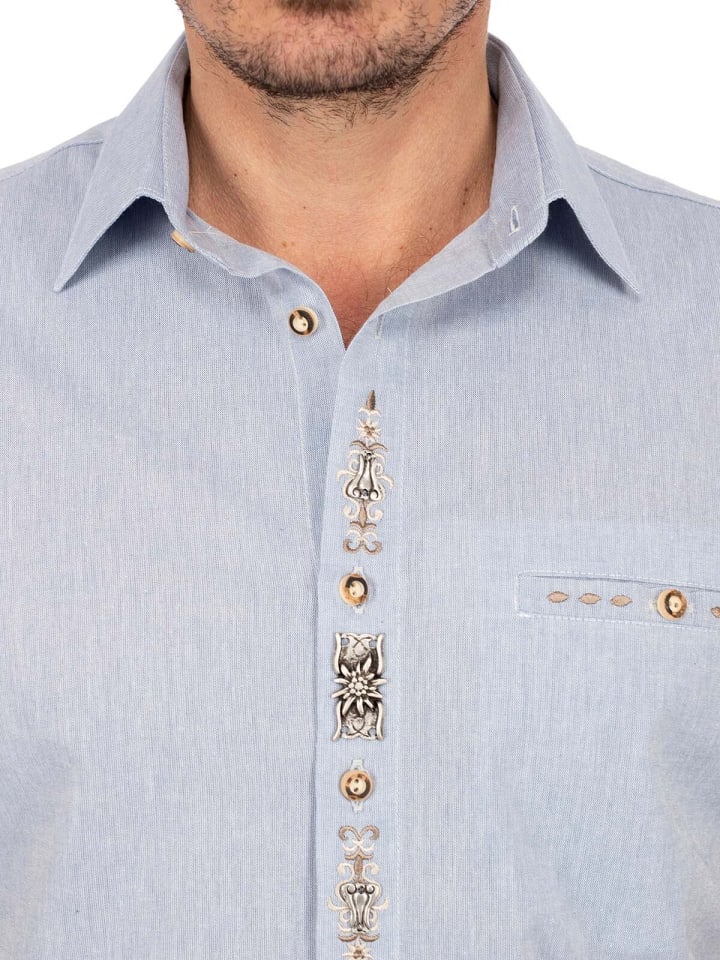 Gipfelstürmer Trachtenhemd 421020-1913 in blau günstig kaufen