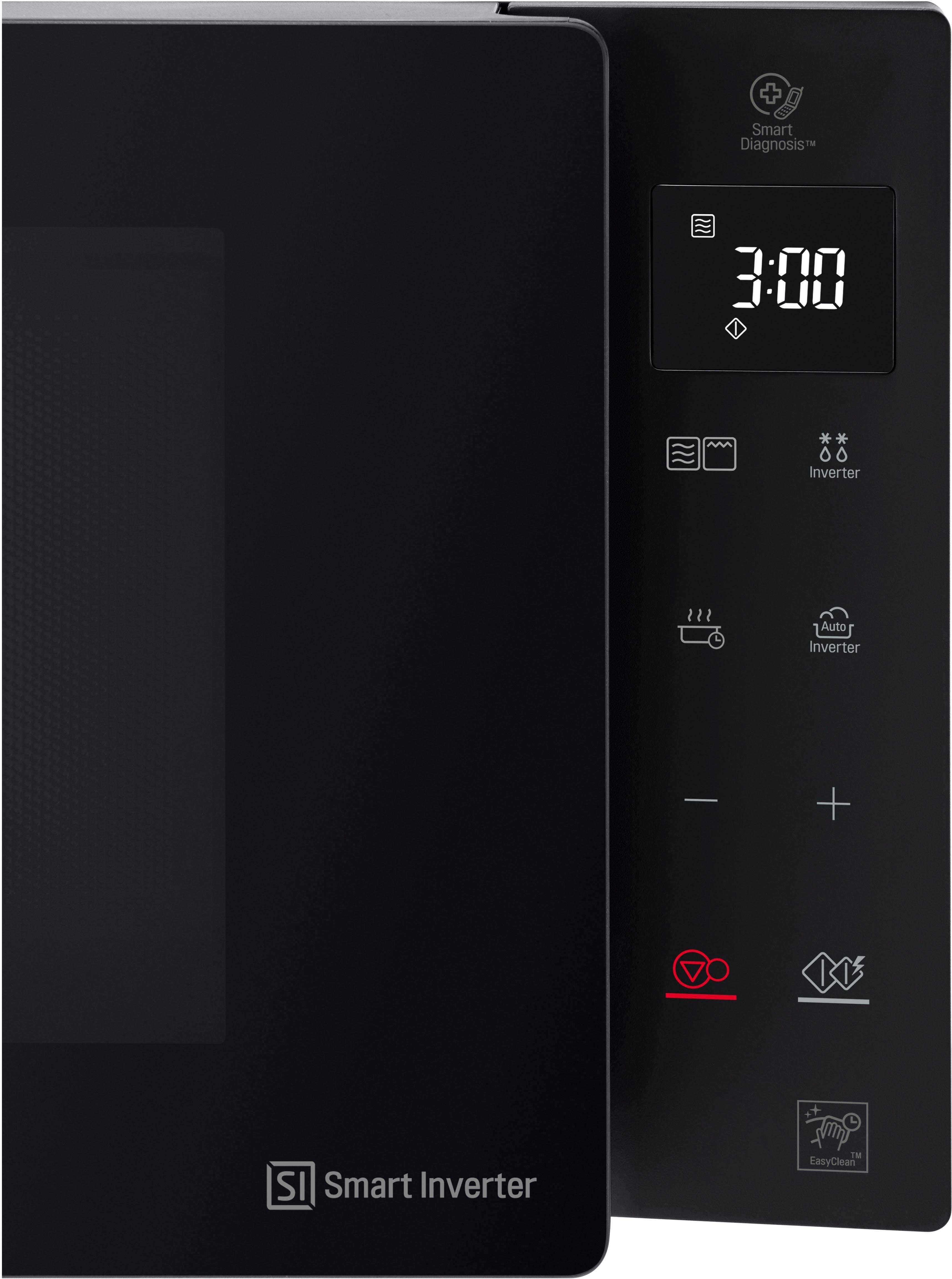 LG Mikrowelle MH 6535 GIS, Grill, 25 l, Smart Inverter Technologie, echte Glasfront