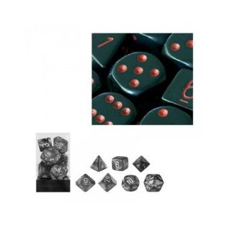 Black-Red 7-Würfel Set (undurchsichtig)