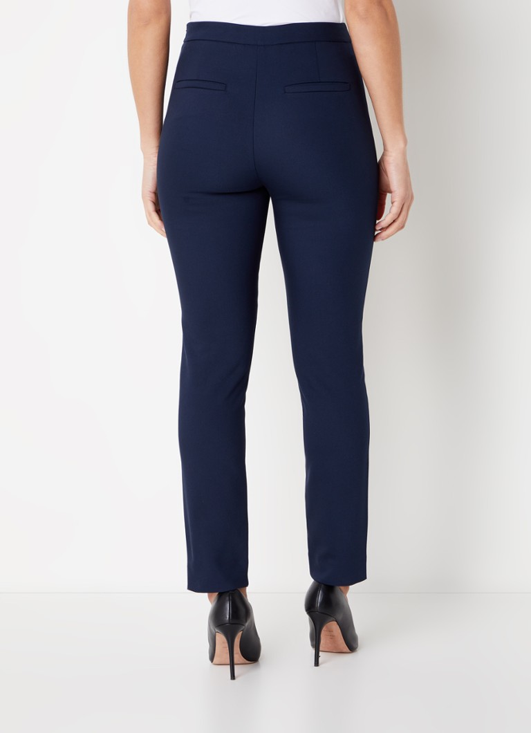 Pantaloni LKBennett Evan cu talie înaltă și croială slim, cu buzunare aplicate