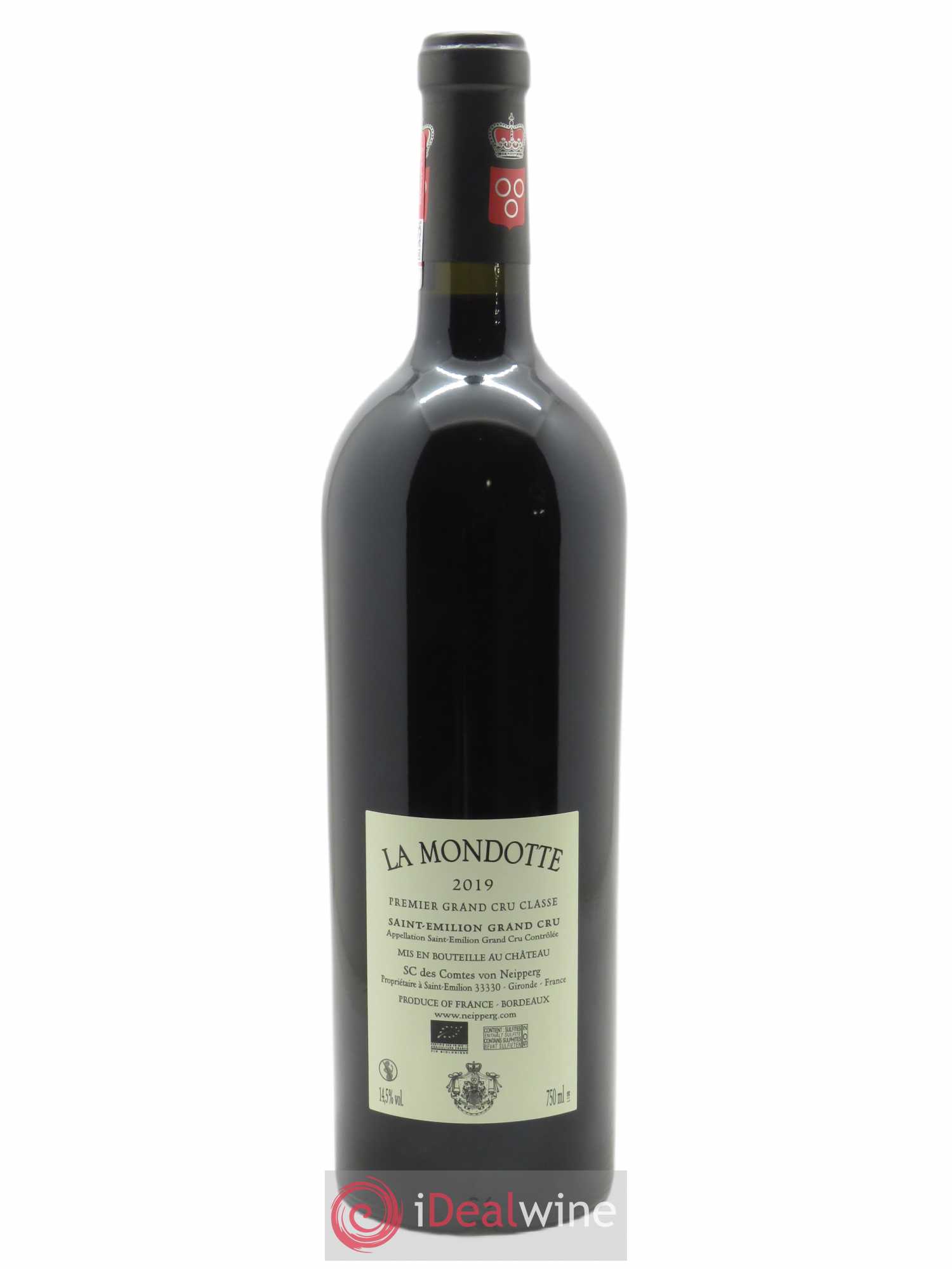 La Mondotte 1er Grand Cru Classé B (depuis 2012) (CBO à partir de 6 BTS) 2019 - Lot de 1 Bouteille