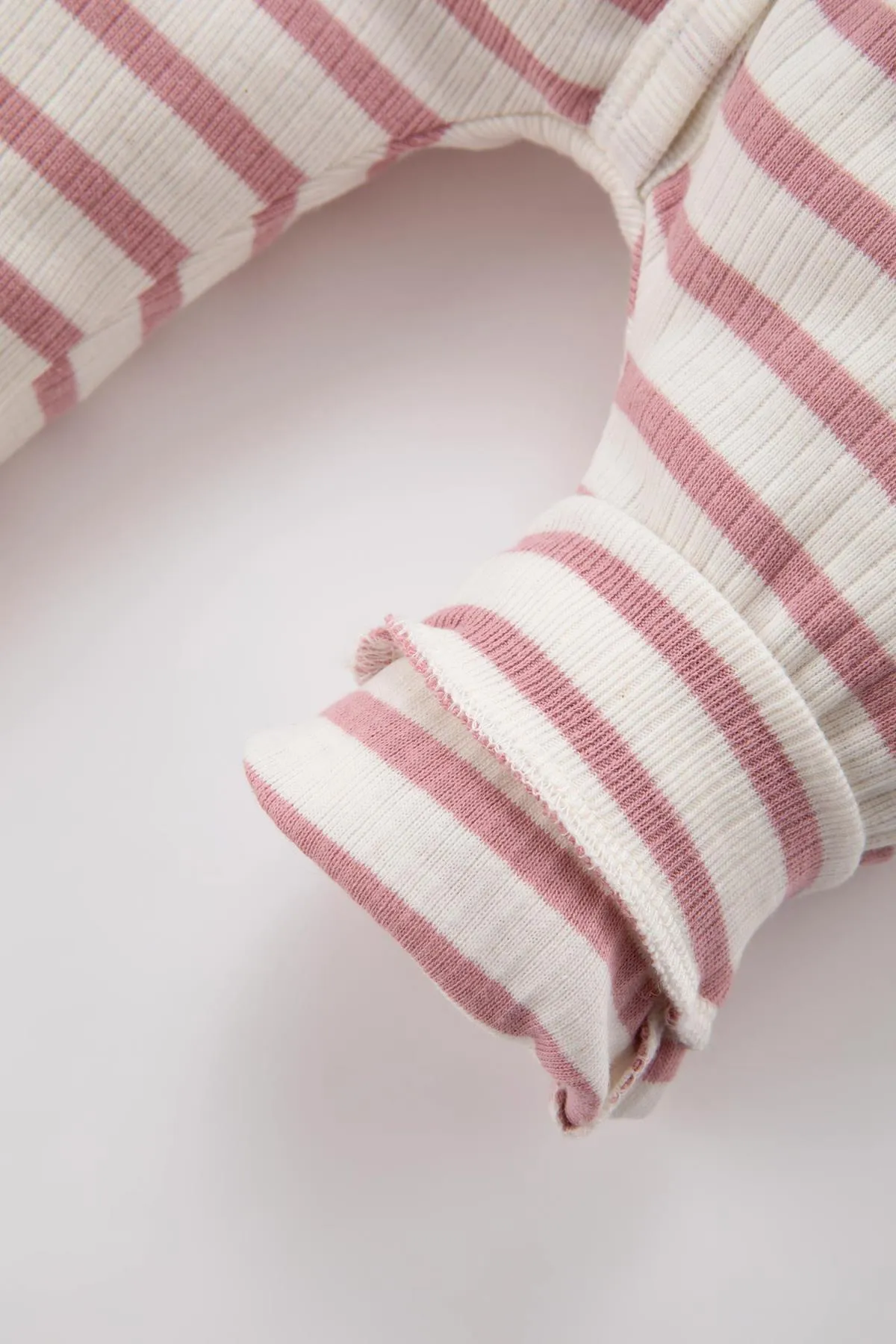 DeFacto  Baby-Overall für Neugeborene, langärmelig, gestreift, gerippt, Camisole