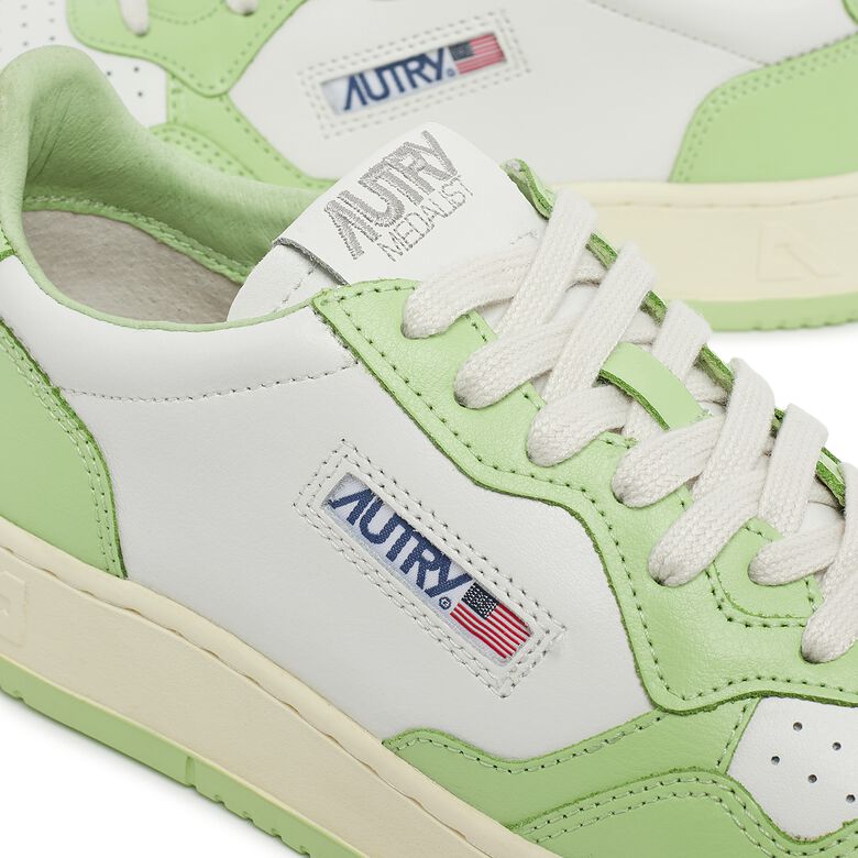 Autry Wmns Medalist Low leat/leat wht/snap grn