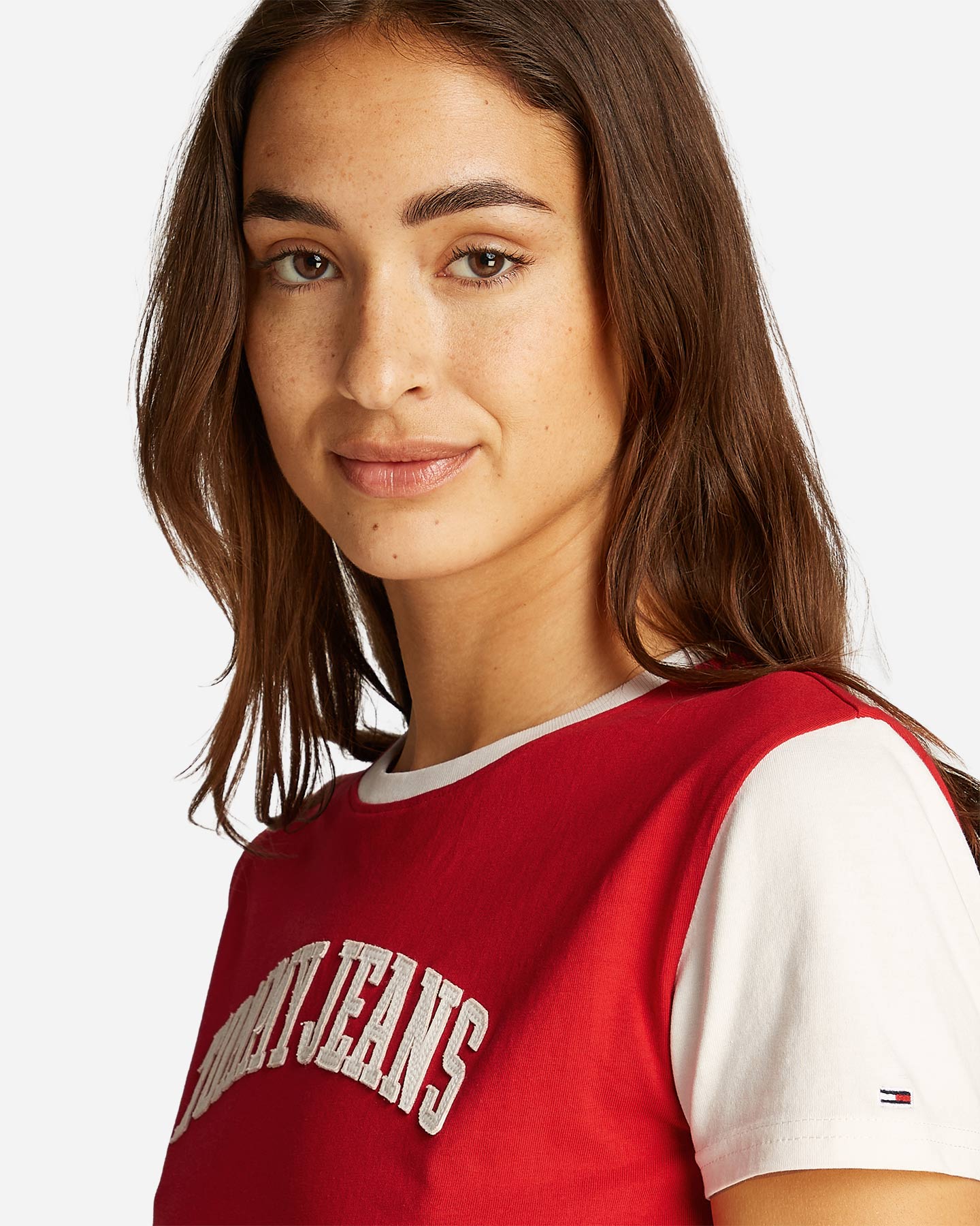 Koszulka Tommy Hilfiger Crop Raglan Varsity W DW0DW19441-XME