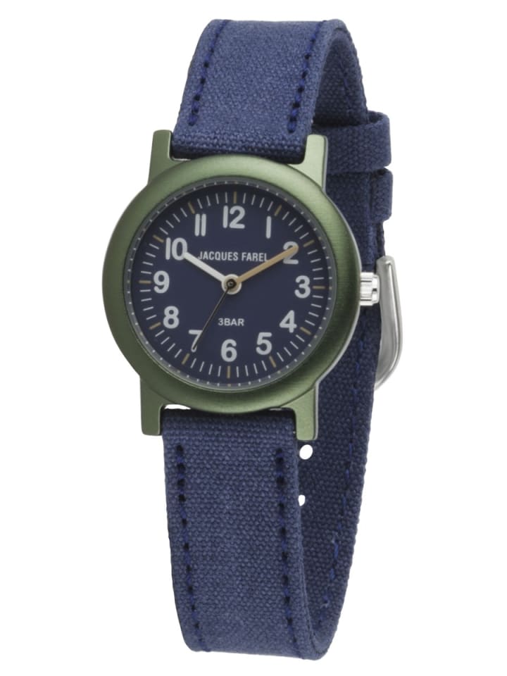 JACQUES FAREL Quarzuhr ORG 0304 in Blau günstig kaufen onesize