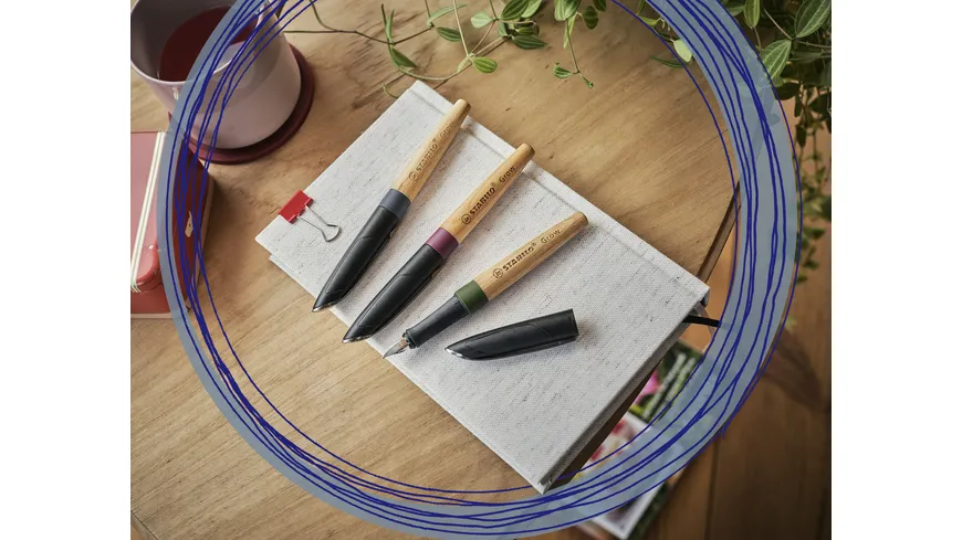 STABILO Grow Füller pflaumenrot/Kirsche - Einzelstift - inklusive Patrone