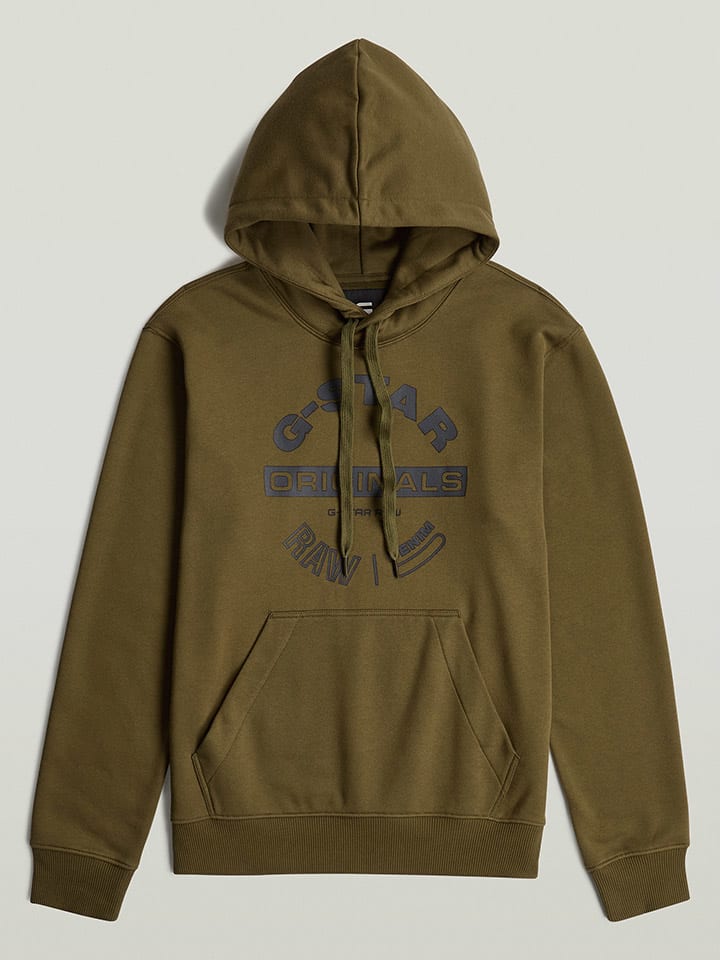 G-Star Hoodie in Khaki günstig kaufen