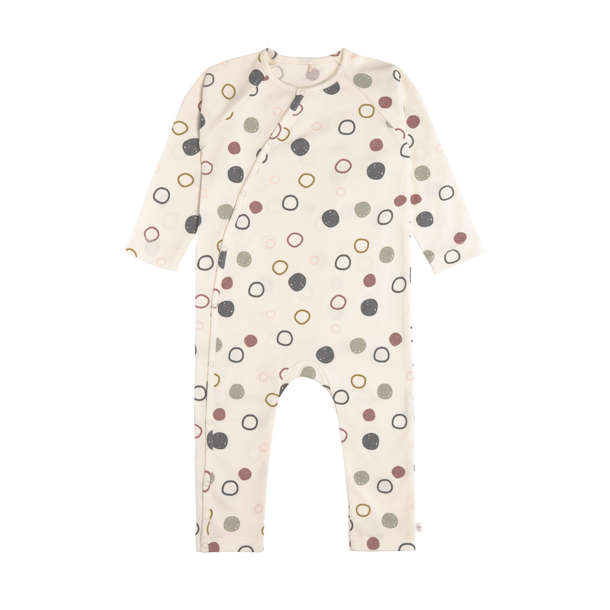 Baby Schlafanzug - Bio Baumwolle, Circles, Weiß