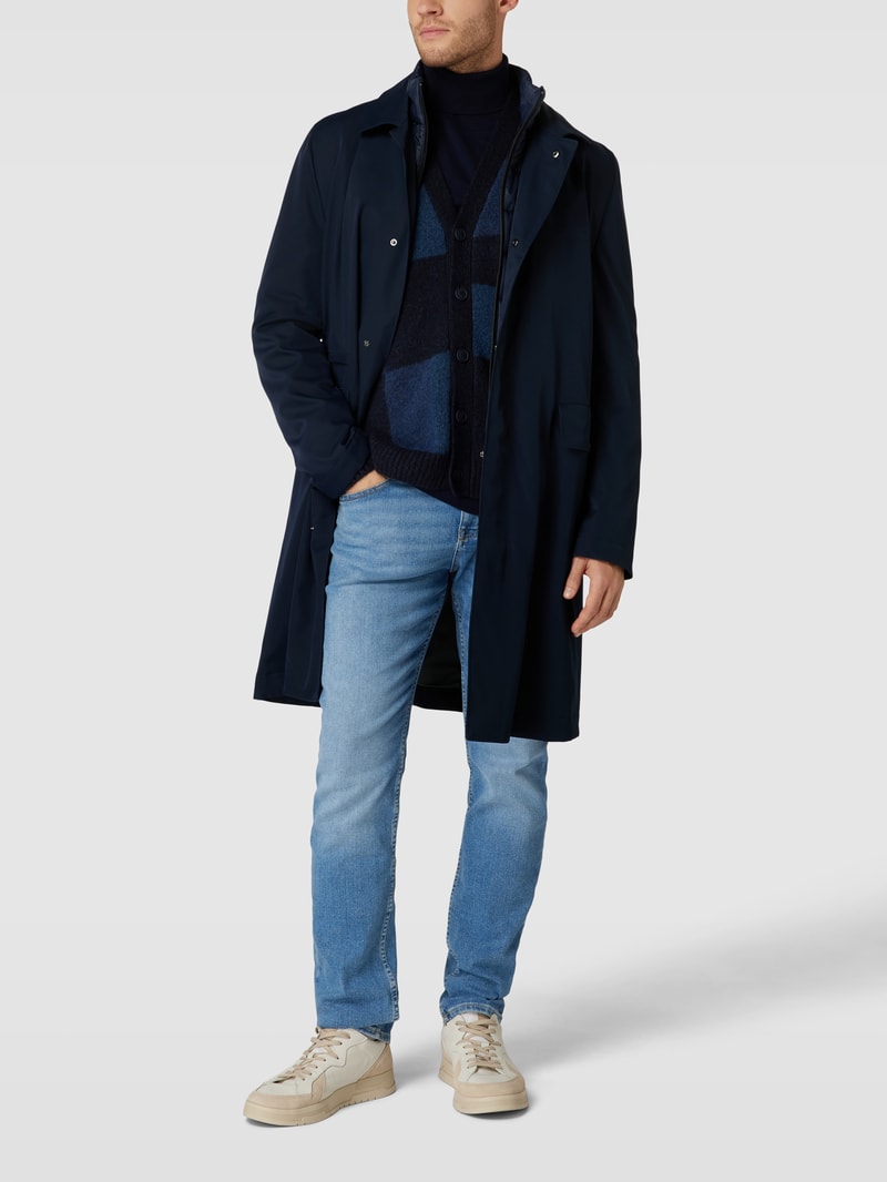 Mantel mit Reißverschluss Modell 'Jared' in marineblau