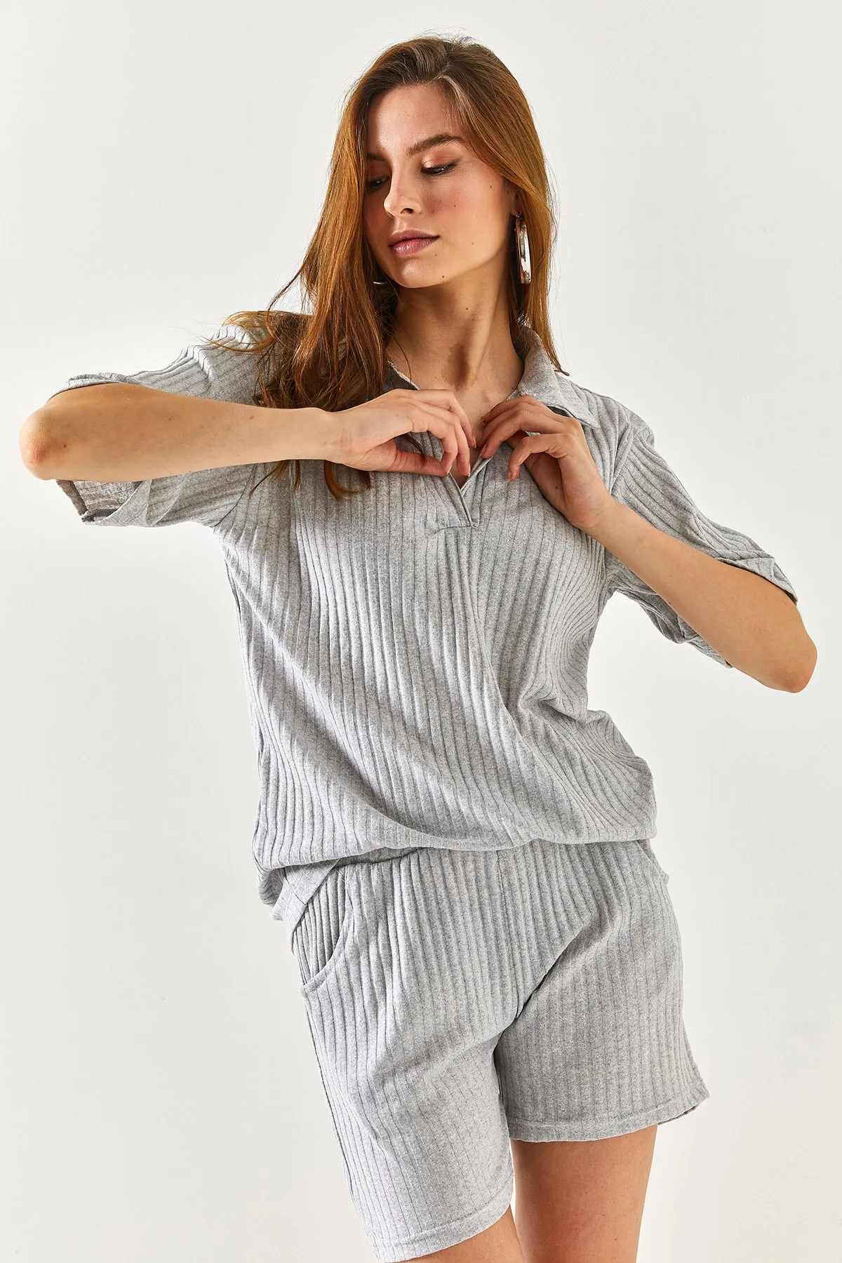 Olalook  Zweiteiler - Grau - Oversized