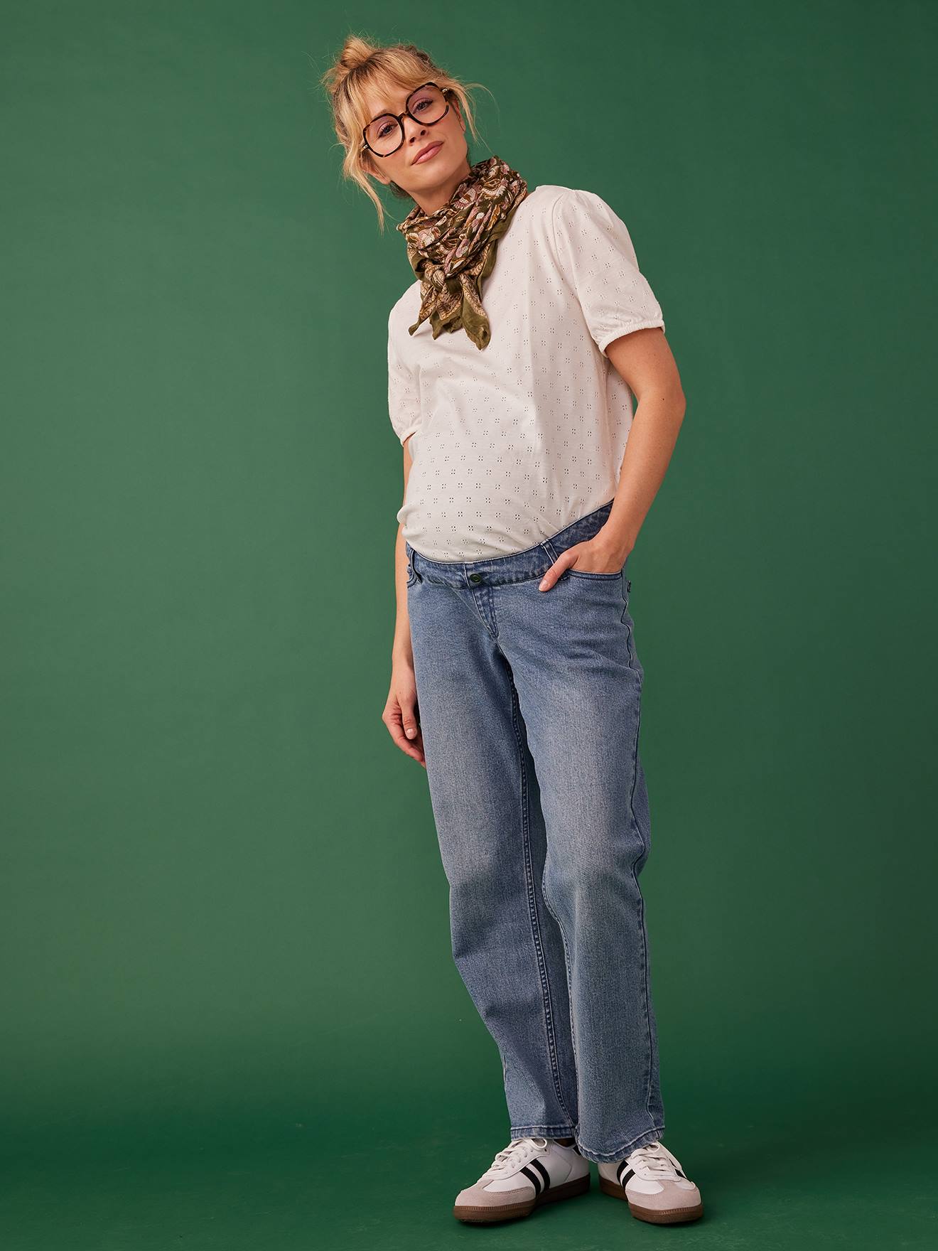 Envie de Fraise Umstands-Shirt aus Pointelle-Jersey ENVIE DE FRAISE - wollweiß