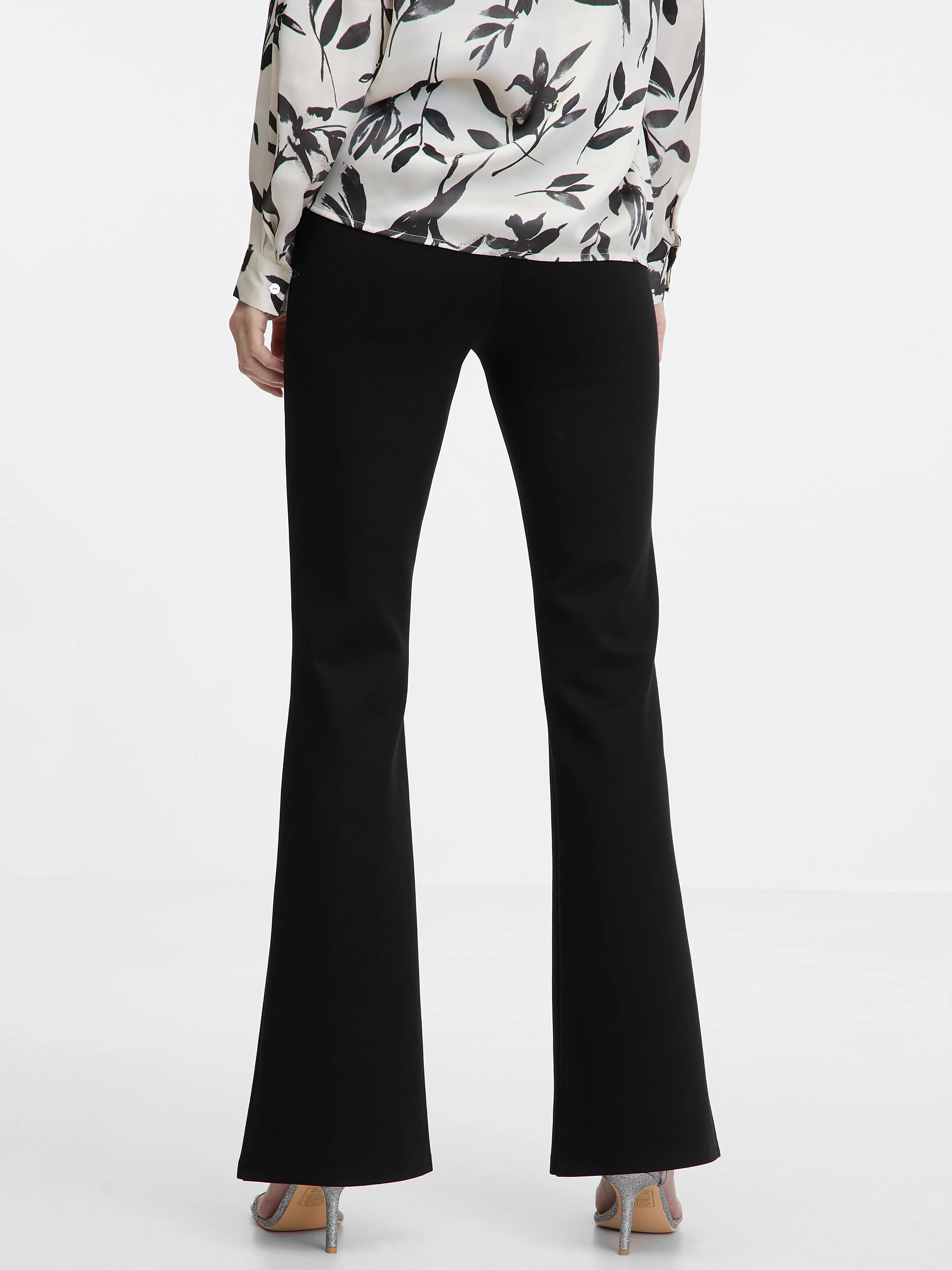 Schwarze Damen-Bootcut-Hose ORSAY