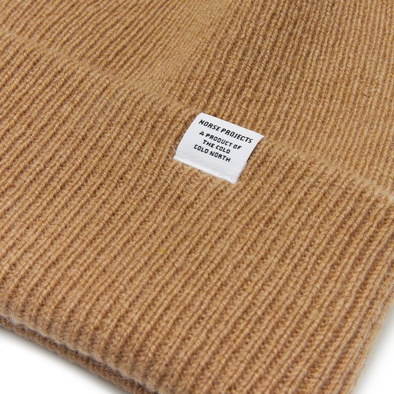 Norse Projects Merino Lambswool Beanie camel