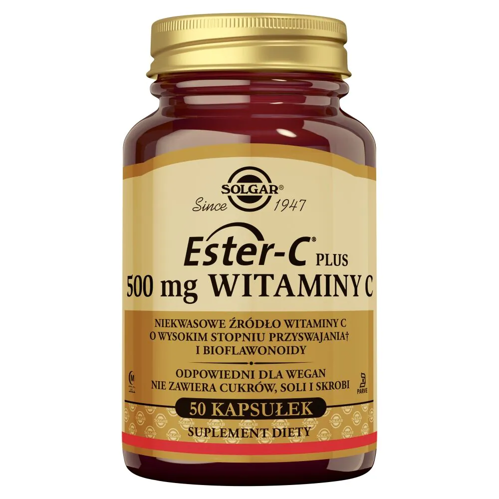 Solgar Ester-C Plus Συμπλήρωμα Διατροφής Βιταμίνης C 500 mg Κάψουλες