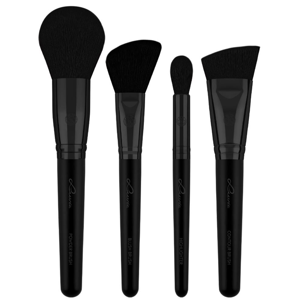 luvia Prime Vegan Pro - Black Set de Pinceaux Visage et Yeaux