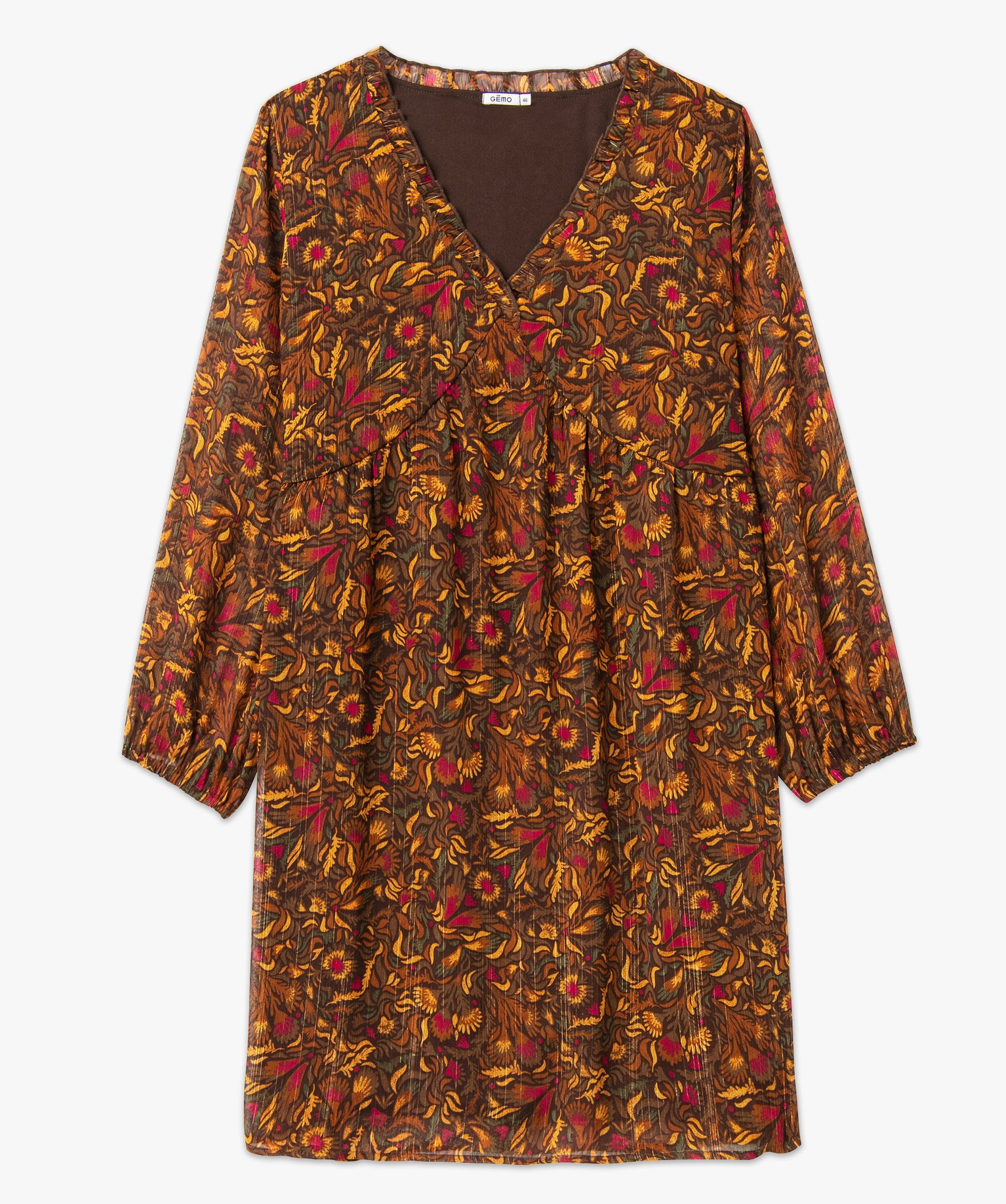 Robe en voile imprimé femme grande taille imprime | GEMO