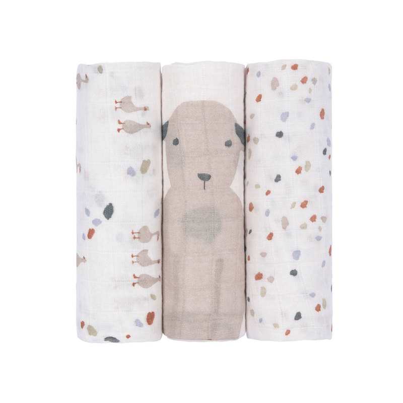 Lot de 3 langes mousseline mouton Tiny Farmer Lässig