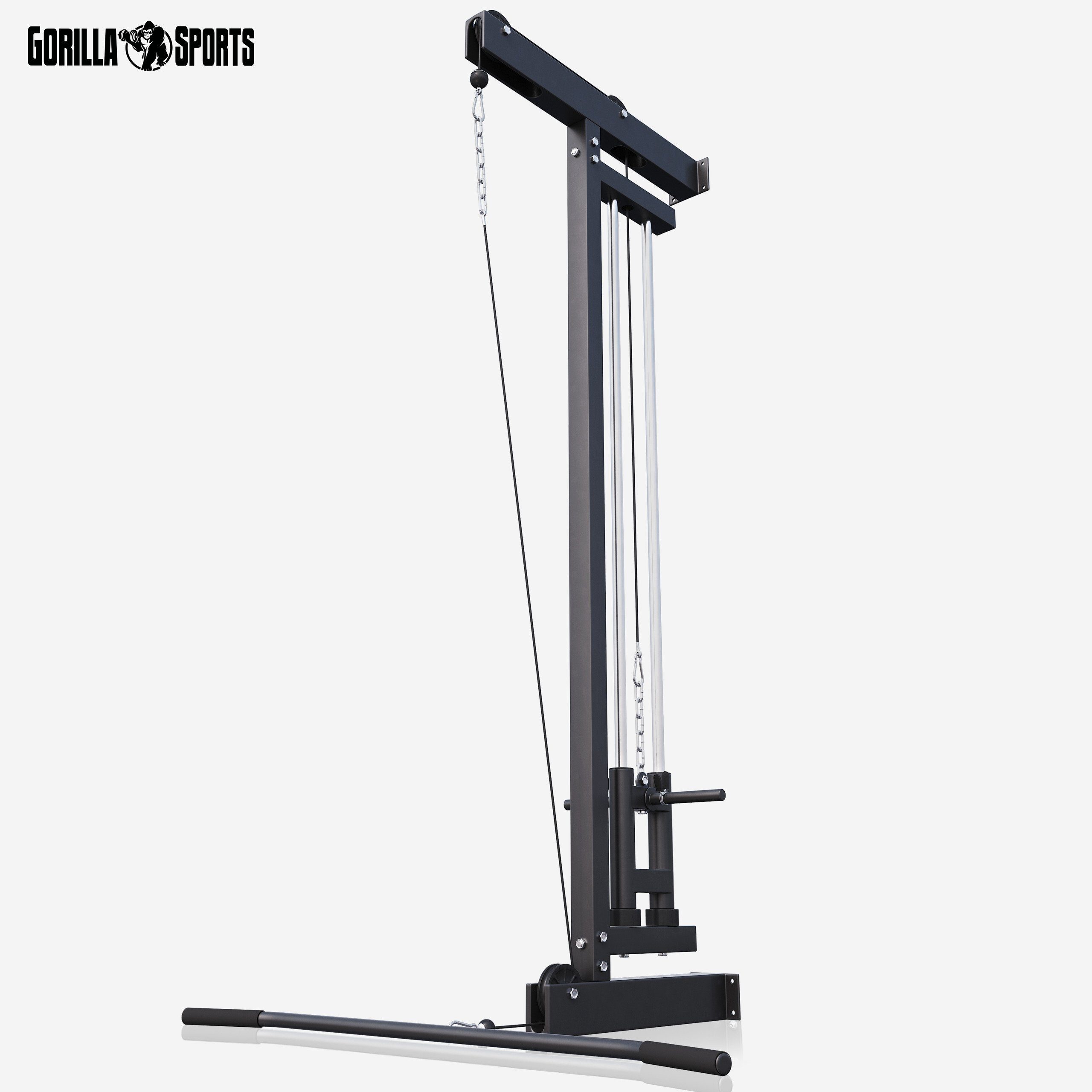 GORILLA SPORTS Trainingsstation Kabelzugturm zur Wandmontage, mit Seilzug - Latzugturm, Kraftstation, (1-tlg)