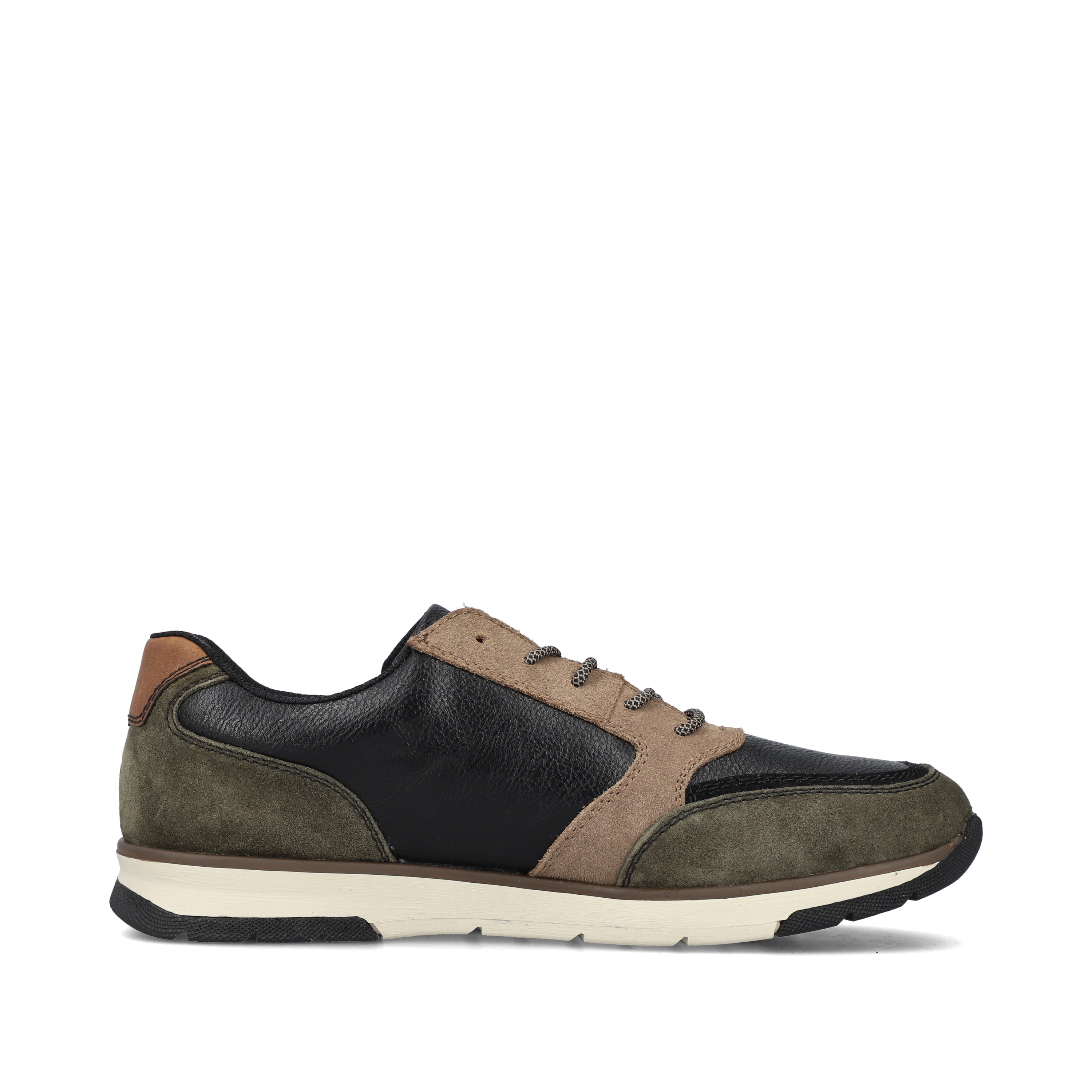 Rieker Herren Sneaker Low schwarz-beige-grün