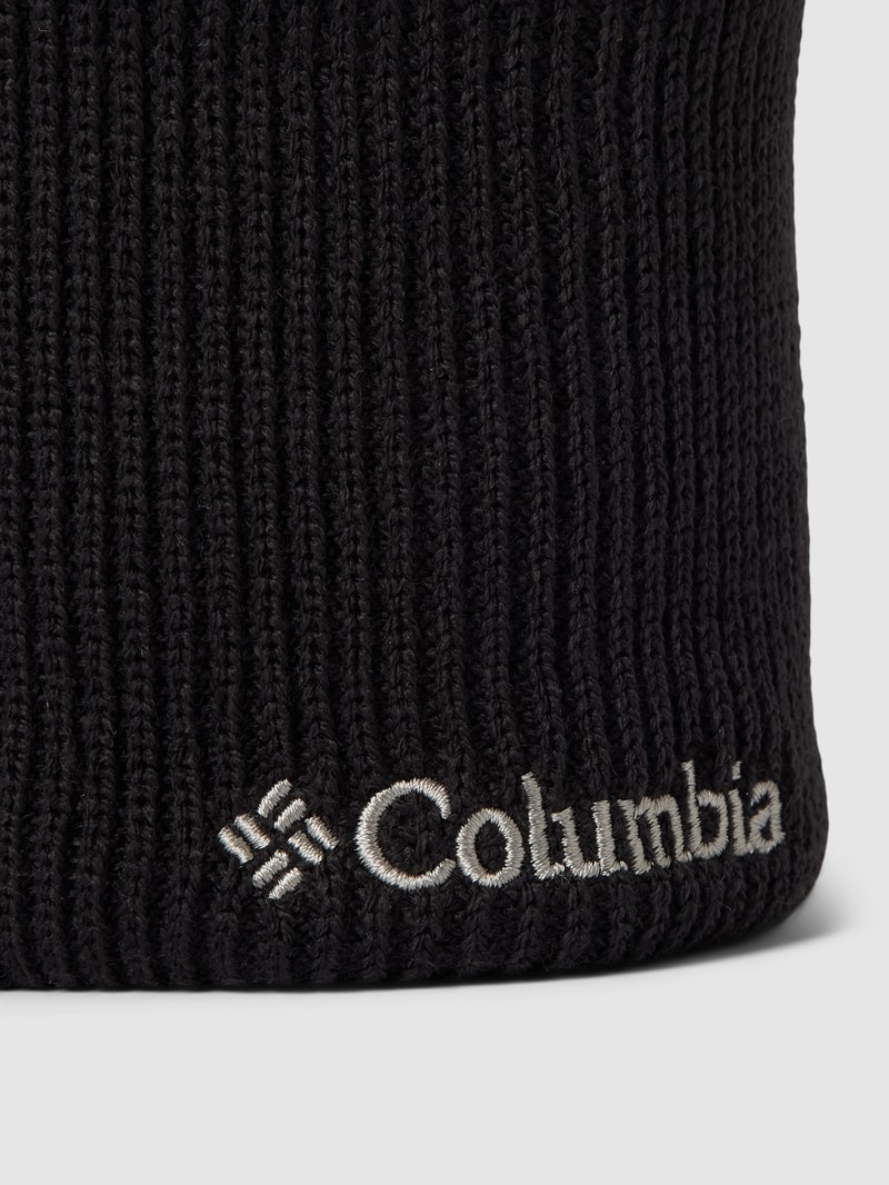 Beanie mit Label-Stitching Modell 'WHIRLIBIRD' in schwarz