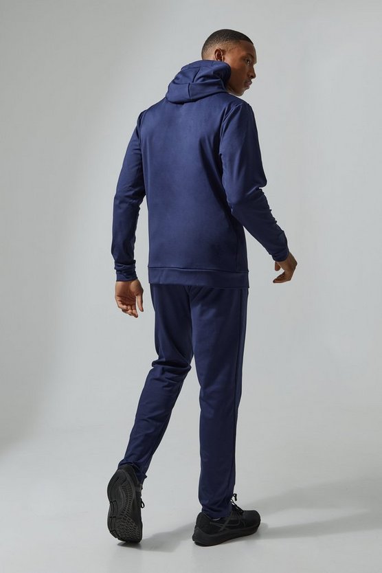 Man Active Colorblock Trainingsanzug mit Kapuze und Reißverschluss