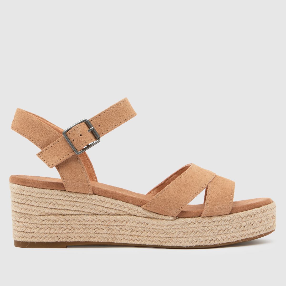 TOMS – Audrey – Beige sandaler med kilklack