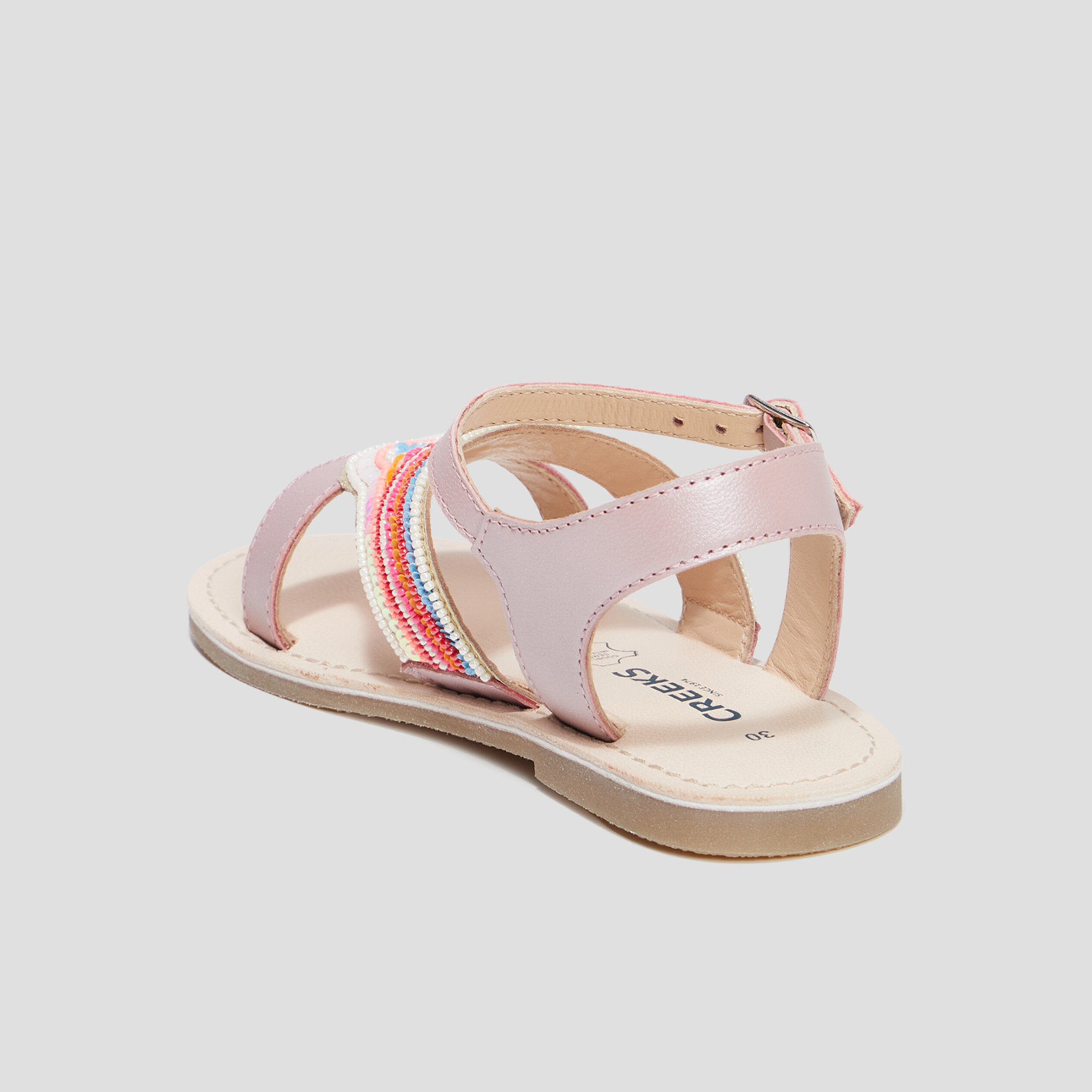 Sandales avec perles Creeks rose fille | La Halle