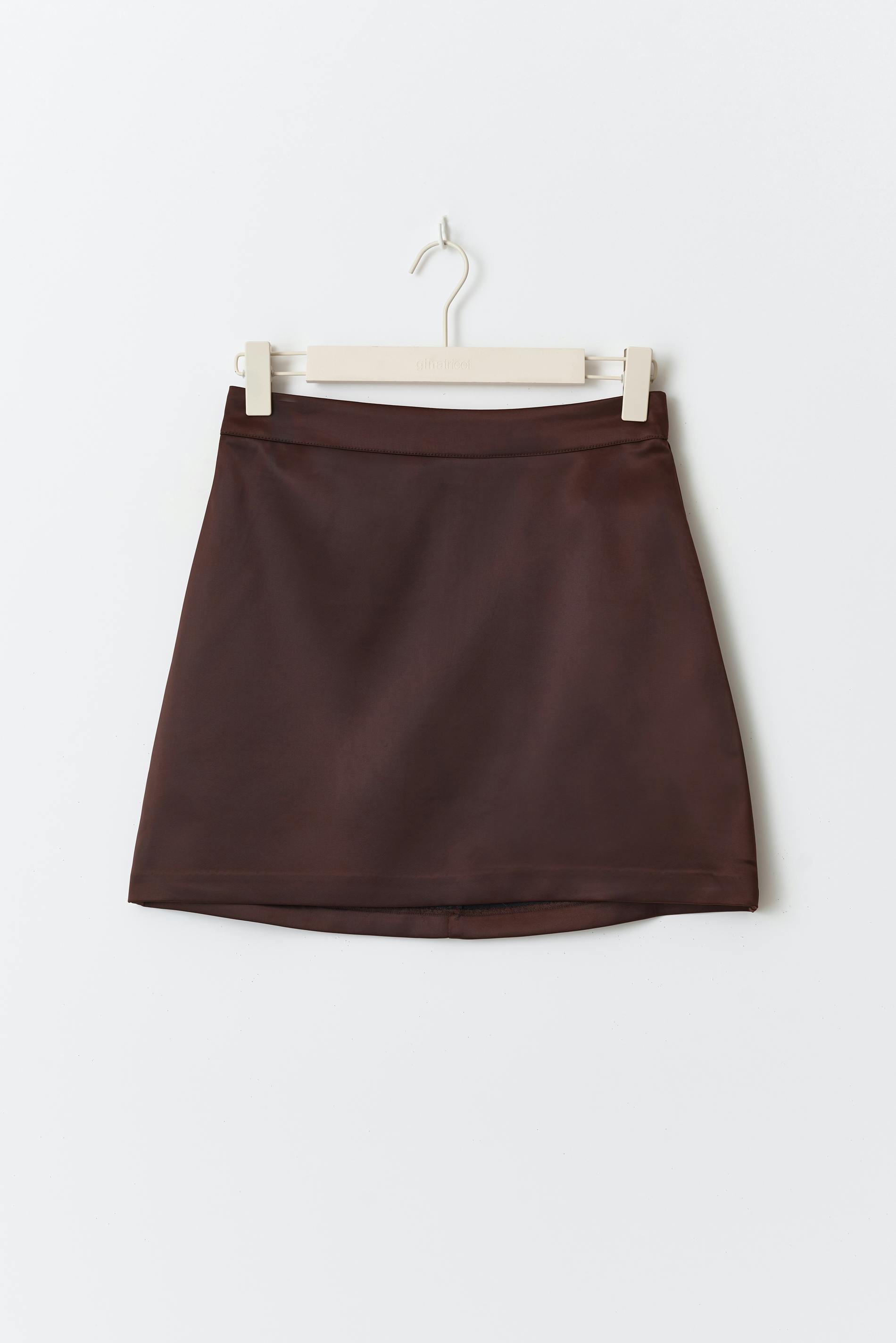 Satin mini skirt