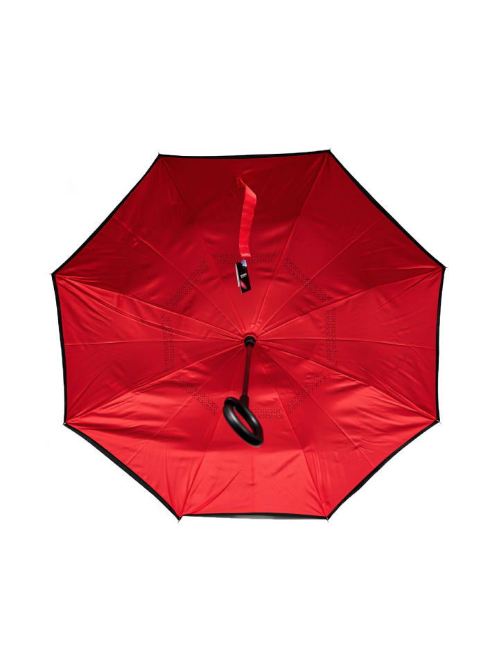 COFI 1453 Stockschirm mit Motiven Pongee mit c-förmigen Plastikgriff in Rot günstig kaufen 108