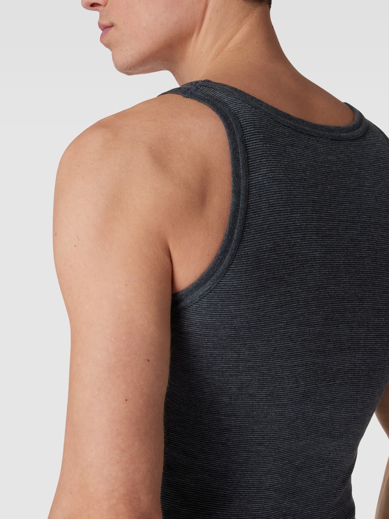 Tanktop mit Streifenmuster in marineblau