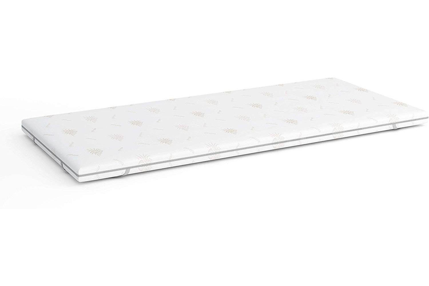 Topper Visco Topper, Tanato, 6 cm hoch, Viscoschaum, Aloe vera Waschbar Bezug mit Gummiband, Matratzenauflage Viscoschaum, Memory Topper, Atmungsaktive und Bequeme H2 Memoryschaum Matratzenauflage für Boxspringbett und Unbequeme Betten Schlafsofa, 90