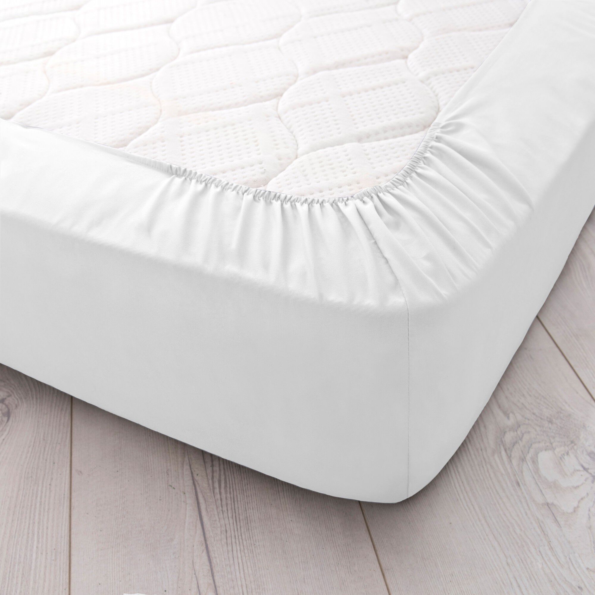 Drap-housse uni microfibre bonnet 28 cm