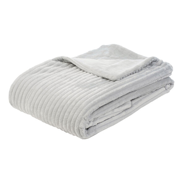 Wohndecke in Cord-Optik, silber