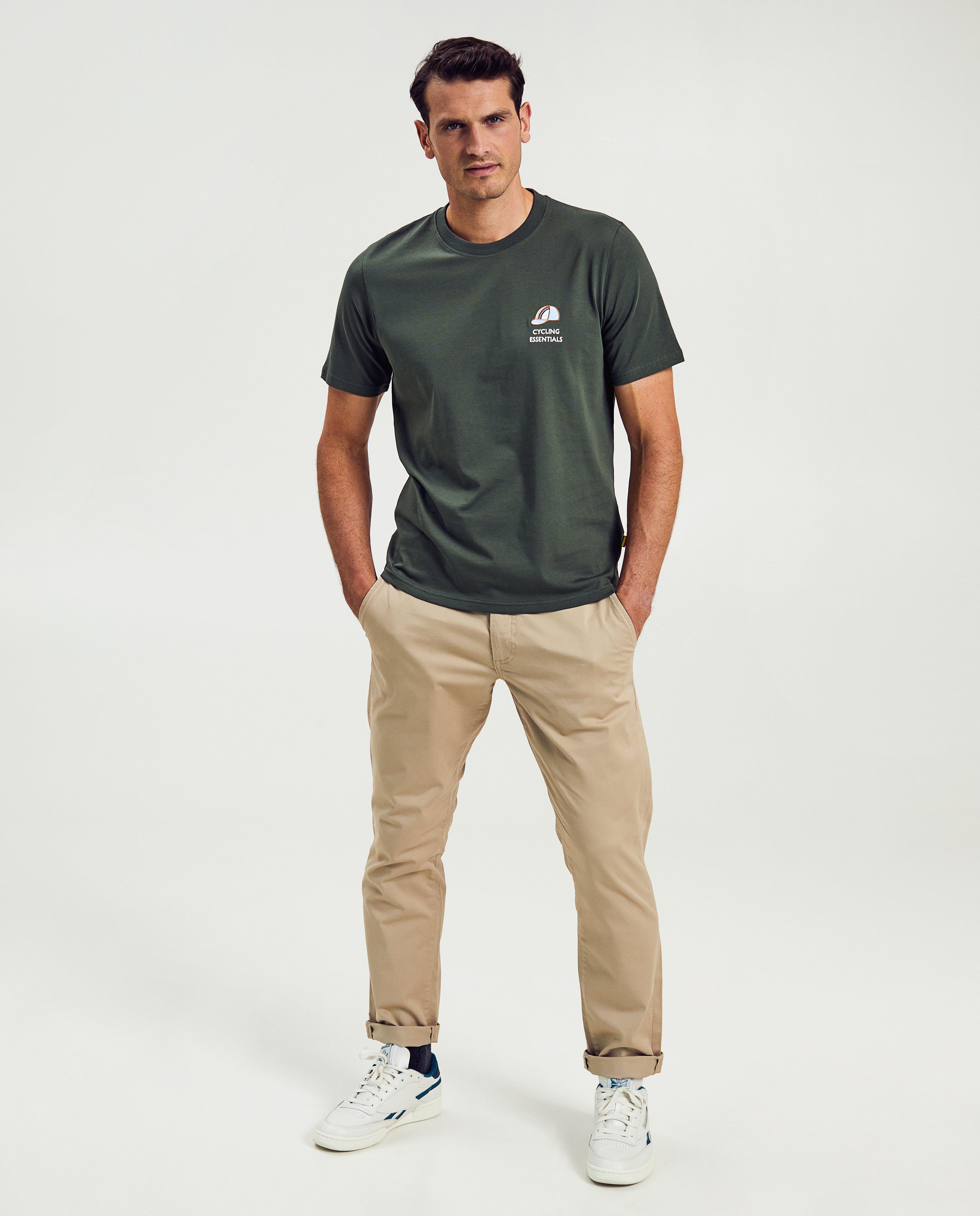 Tricou Baptiste cu broderie kaki