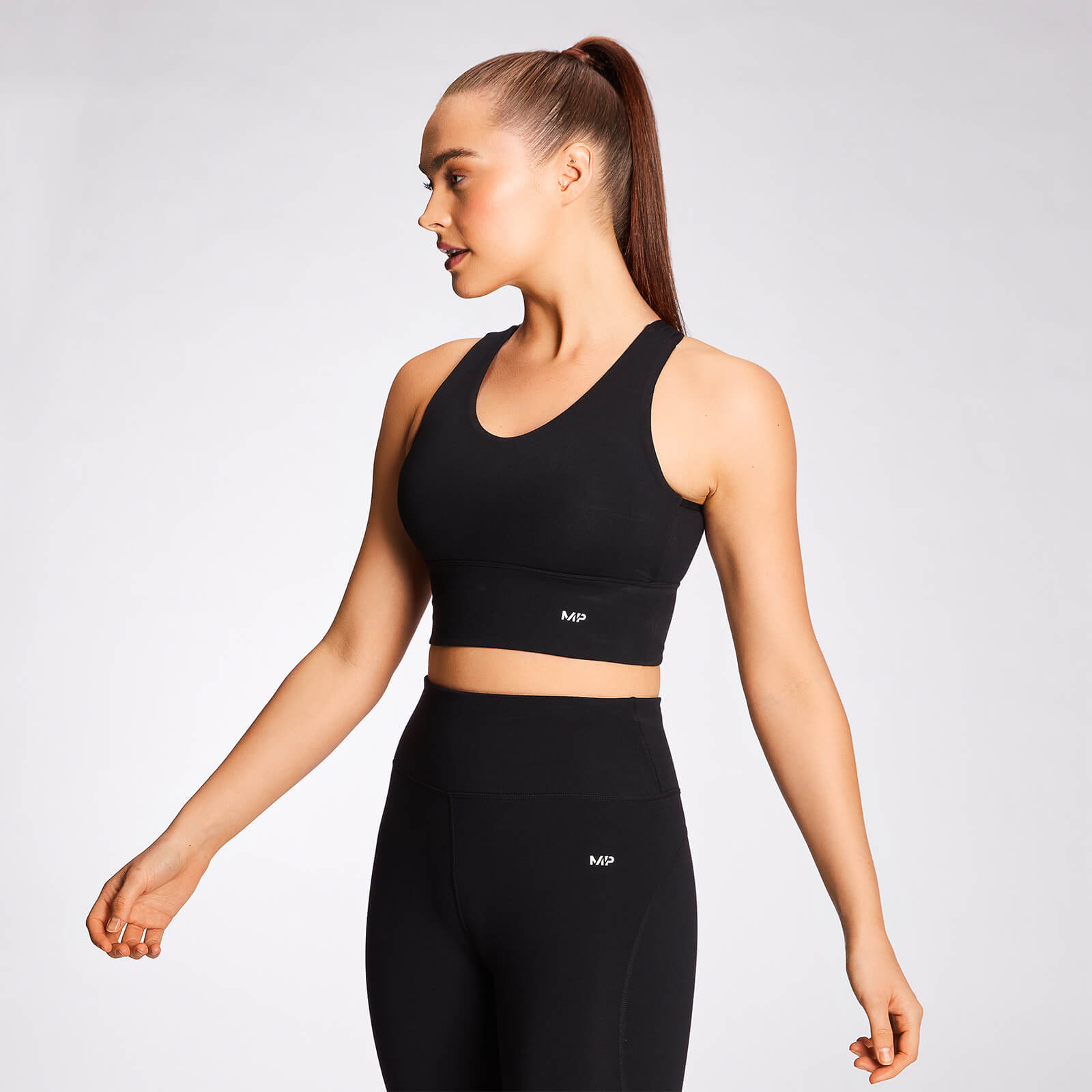 Brassière de sport longue MP Power pour femmes – Noir