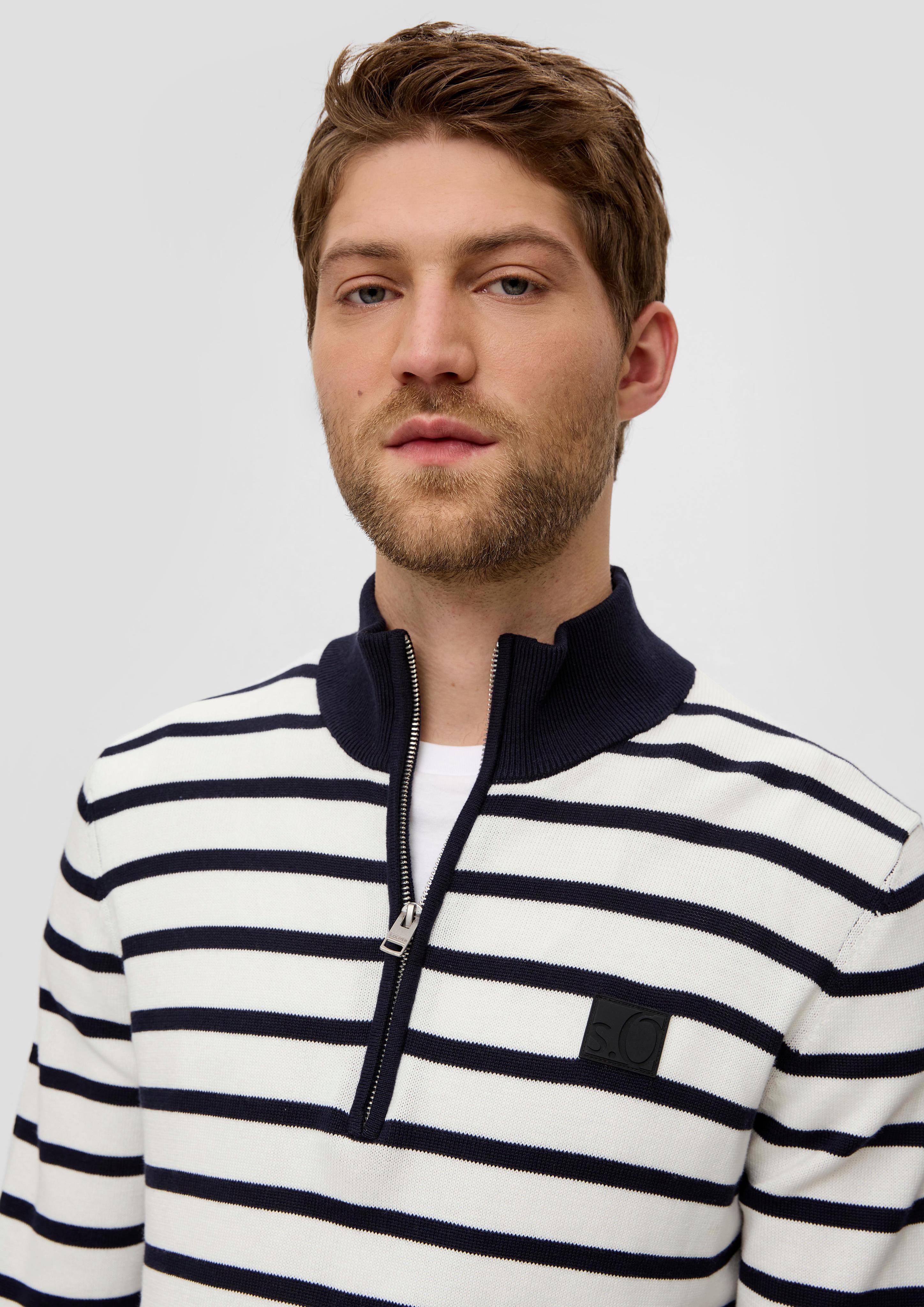 Strickpullover mit Half-Zip  2141101-59G0