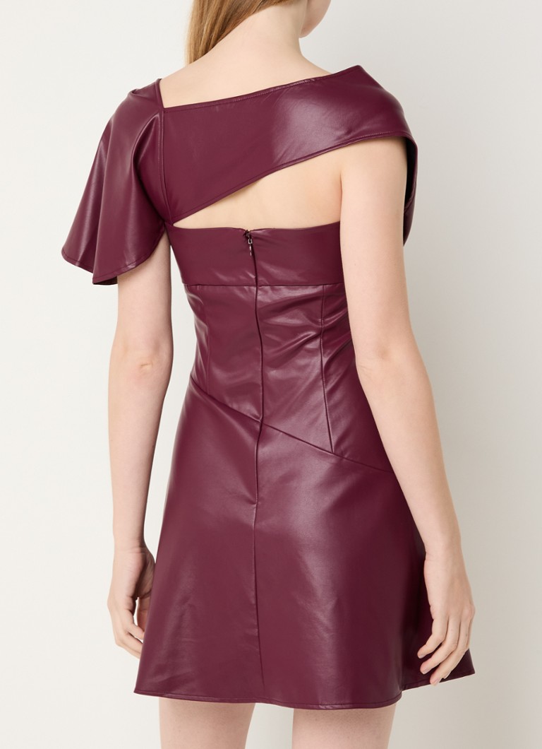 Laagam Ruby faux leather mini dress