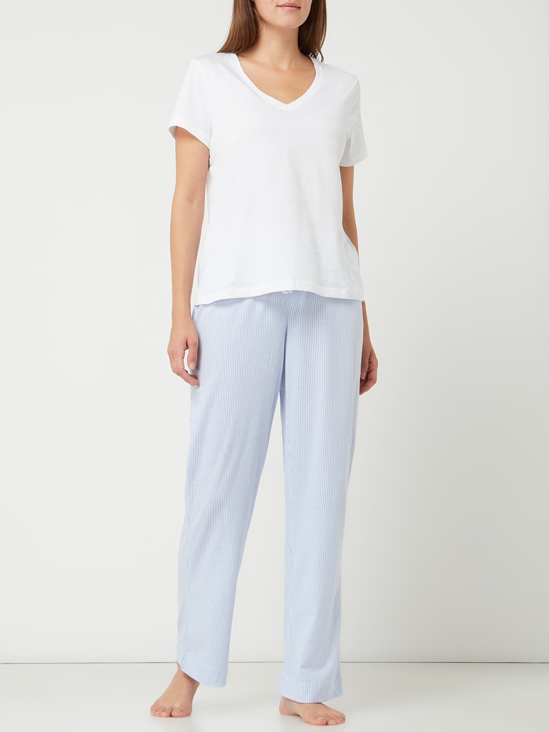 Pyjamahose mit Streifenmuster in blau