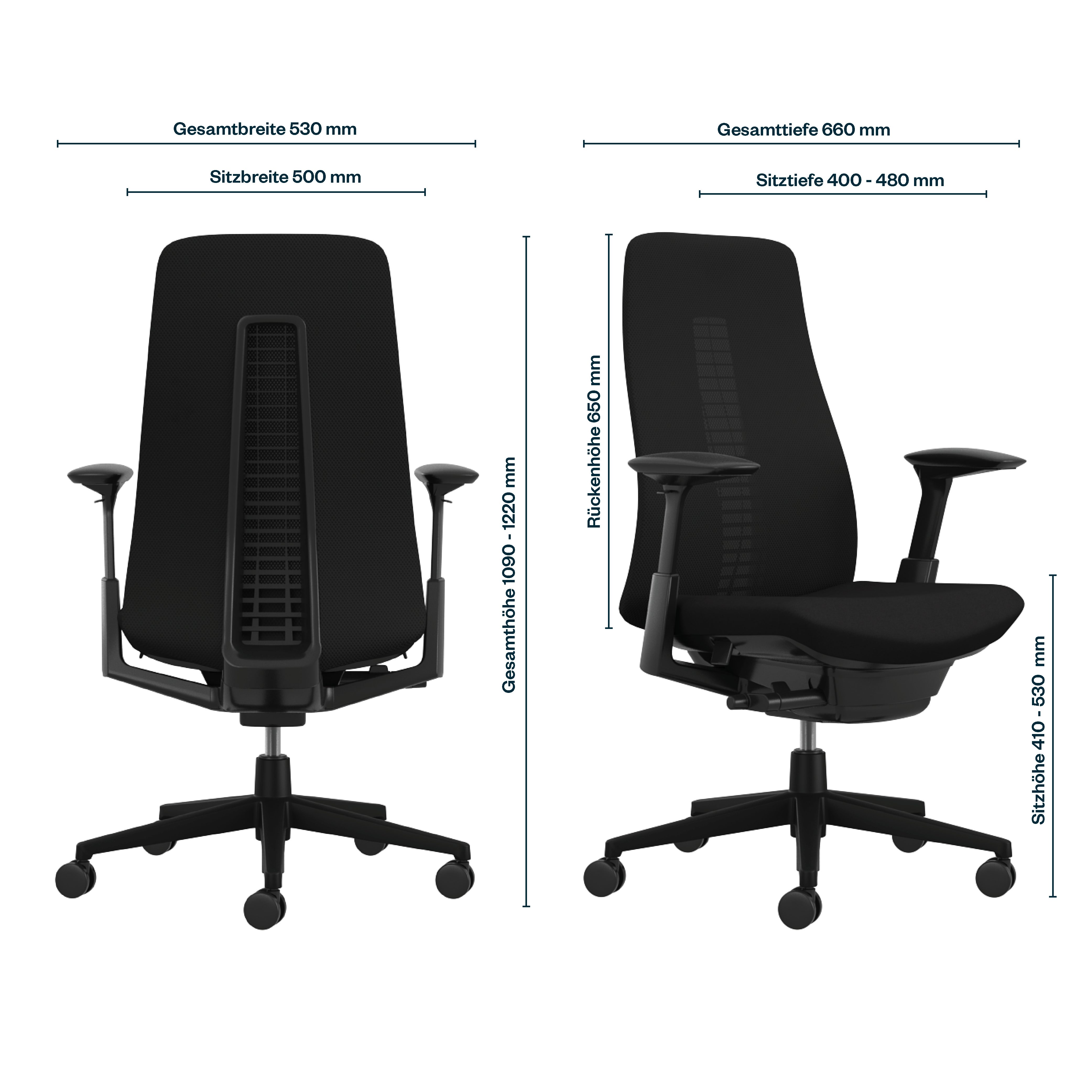 Haworth Drehstuhl Fern, ergonomischer Bürostuhl in ausgezeichnetem, nachhaltigem Design