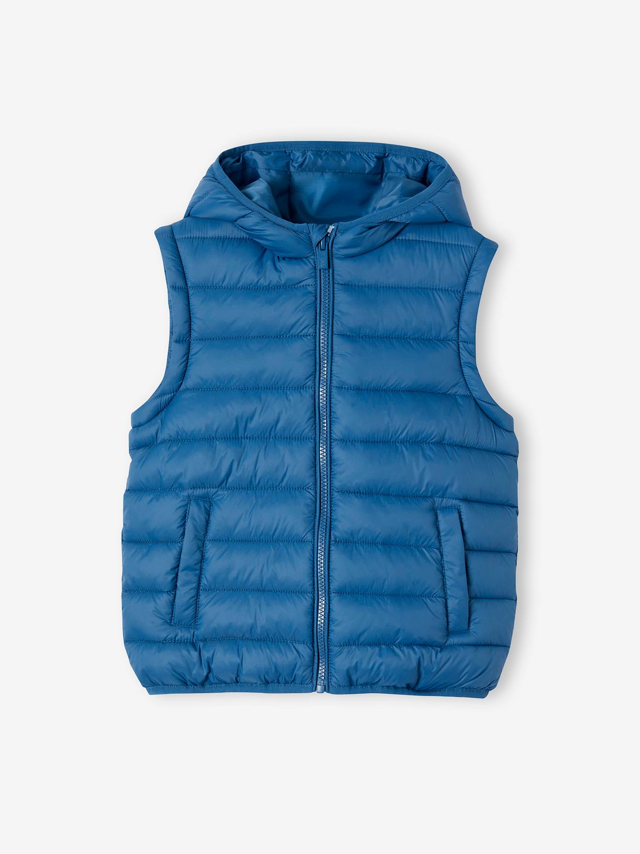 Vertbaudet Jungen Steppjacke mit abnehmbaren Ärmeln & Recycling-Polyester - petrol