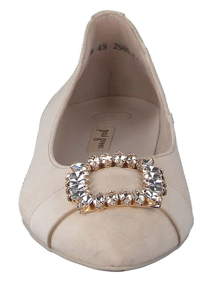 Paul Green Leder-Ballerinas  in Beige günstig kaufen