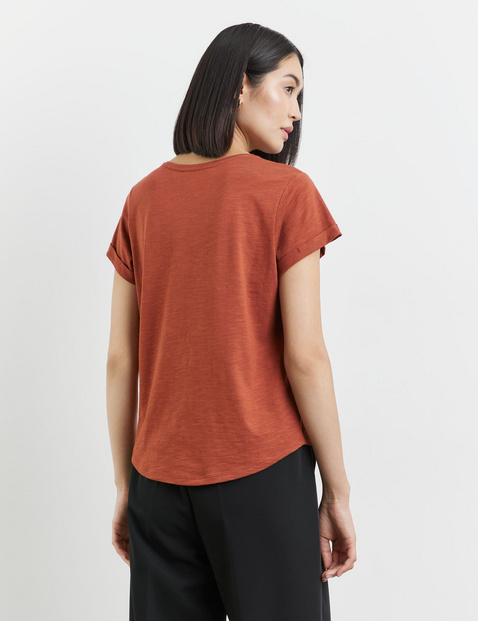 T-Shirt mit Häkelspitzen-Details