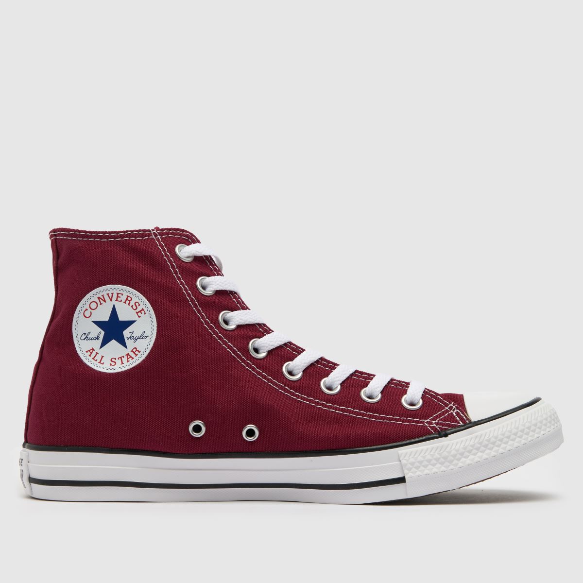 Converse All Star – Vinröda höga sneakers
