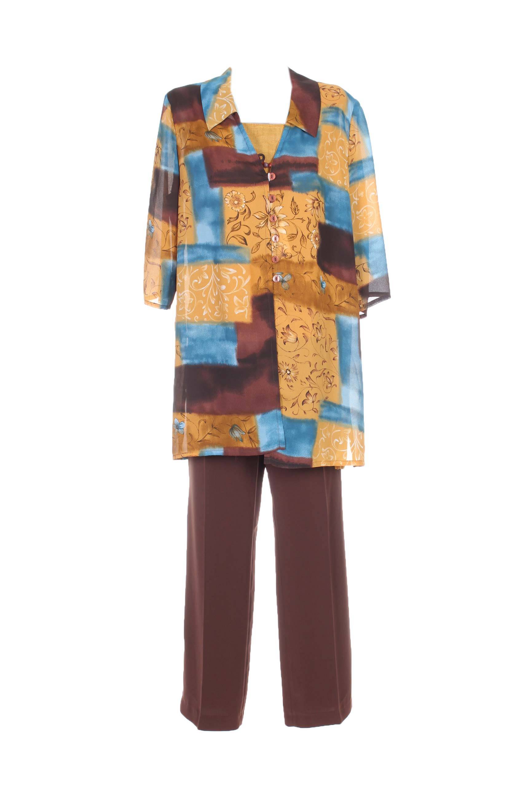Creations Sonia Pantalon Veste Femme couleur marron