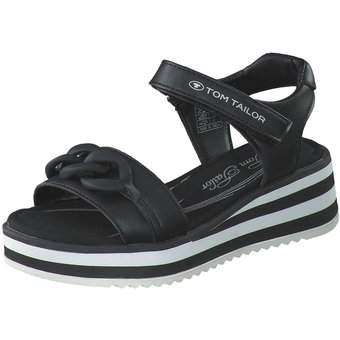 Tom Tailor Sandalen in schwarz