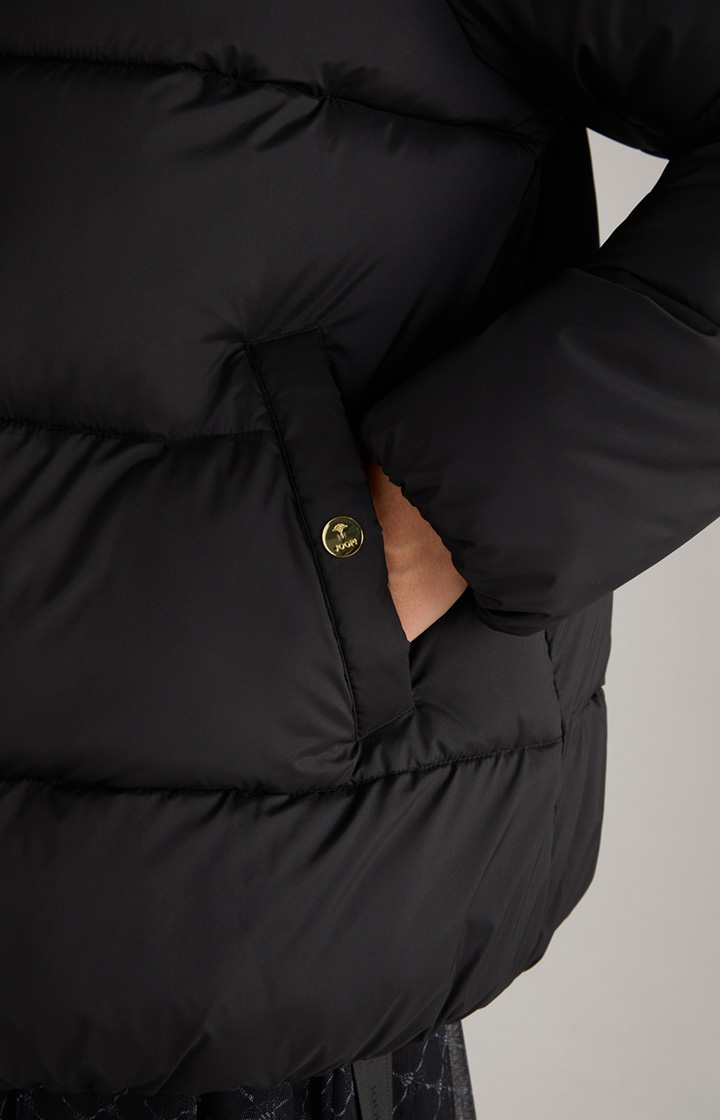Oversized-Steppjacke in Schwarz