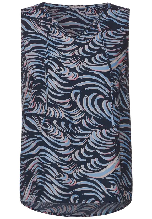 CECIL Bluse mit Wellenprint
